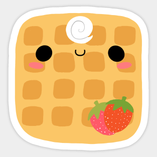 Cute Waffle Breakfast Friend Sticker